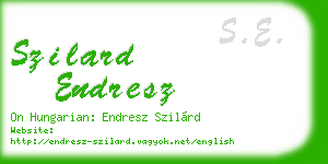 szilard endresz business card