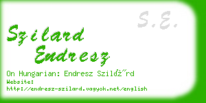 szilard endresz business card